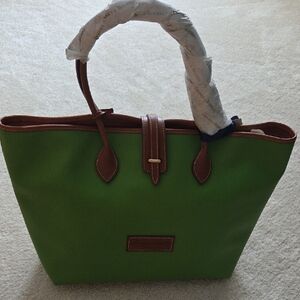Dooney & Bourke Vibrant Green and Brown Tote